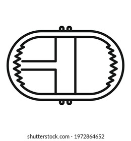 Animal trap icon. Outline Animal trap vector icon for web design isolated on white background