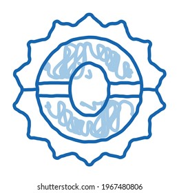 animal trap sketch icon vector. Hand drawn blue doodle line art animal trap sign. isolated symbol illustration