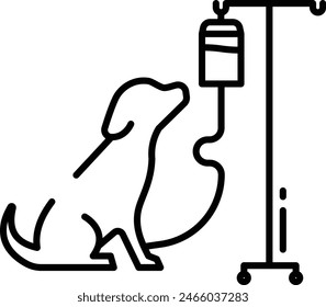 Animal treatment outline icon vector illustration