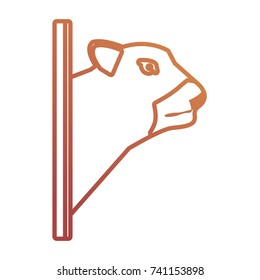 animal trophy vector illustration