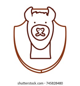 animal trophy vector illustration