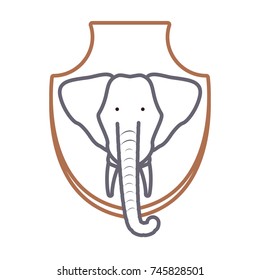 animal trophy vector illustration