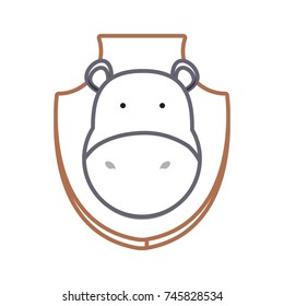 animal trophy vector illustration