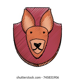 animal trophy  vector illustration