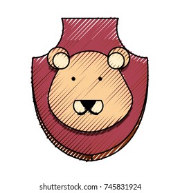 animal trophy  vector illustration