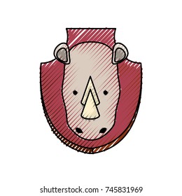 animal trophy  vector illustration