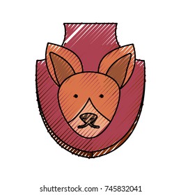animal trophy  vector illustration