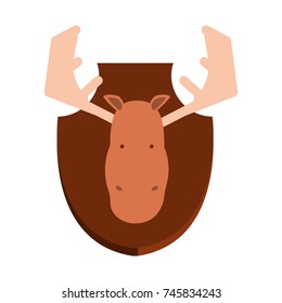animal trophy   vector illustration