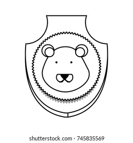 animal trophy vector illustration