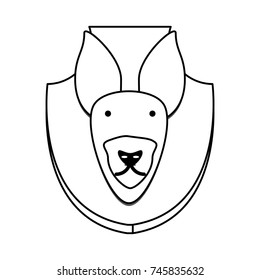animal trophy vector illustration