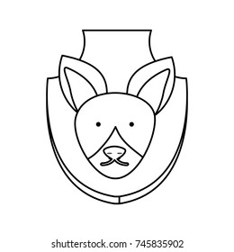 animal trophy vector illustration