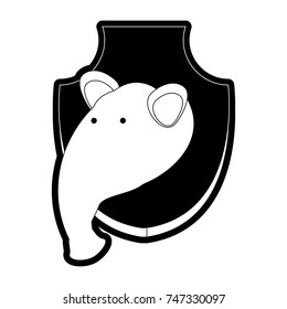animal trophy vector illustration