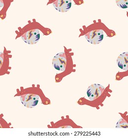 animal turtle cartoon , cartoon seamless pattern background