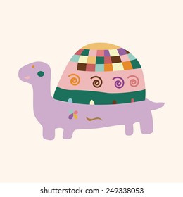 animal turtle cartoon theme elements vector,eps
