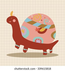 animal turtle cartoon theme elements vector,eps