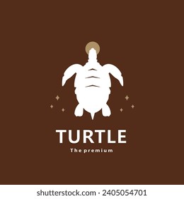 animal turtle natural logo vector icon silhouette retro hipster