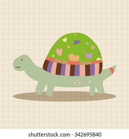animal turtle theme elements vector,eps