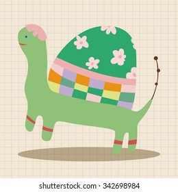 animal turtle theme elements vector,eps