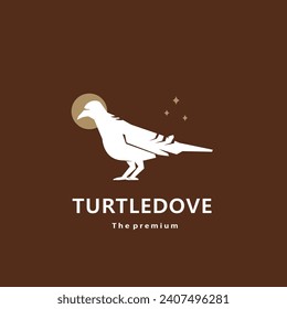 animal turtledove natural logo vector icon silhouette retro hipster
