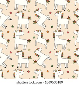 animal unicorn horse shine star sky dream line tee illustration art vector 