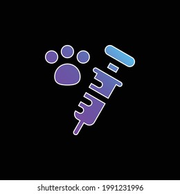 Animal Vaccination blue gradient vector icon