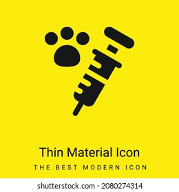 Animal Vaccination minimal bright yellow material icon