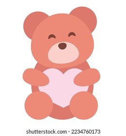 Animal Valentine Vector Icon Illustration