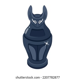 An animal vase flat vector download