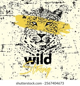 ANIMAL VECTOR ART COLORFUL FLOWERS AND LEOPARD GRUNGE PATTERN NATURE LIFESTYLE AND ILLUSTRATION