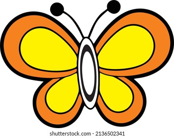 vector animal de mariposa para el diseño 