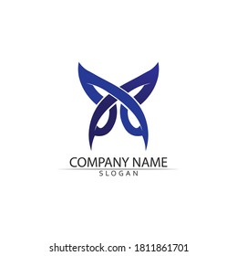 animal vector Butterfly icon and design