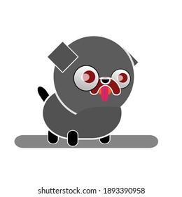 Animal Vector Cute Dog On Illustration Image,perfect for kids education Brochures,Print on Kid T Shirt etc