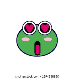 Animal Vector Cute Frog On Illustration Image,perfect for kids education Brochures,Print on Kid T Shirt etc