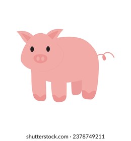 animal vector, Cute pig Woodland Forest Animal Vector Illustration Set Stock Illustration - Download Image Now - 
