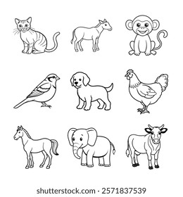 animal vector design with white background