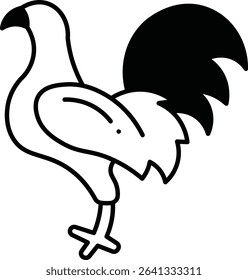 animal vector, dualtone  icon, design premium