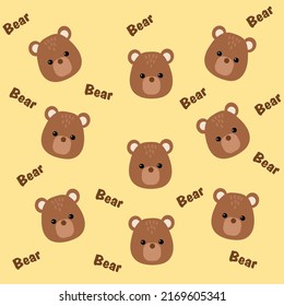 animal vector. Forest animal illustration. card for children. poster with a bear. cute postern.illustration for fabric