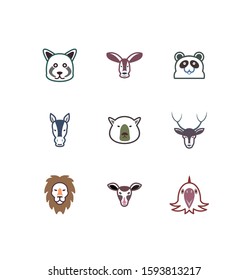 animal vector icon design template