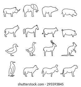 Animal vector icons.Elements for print, mobile and web applications