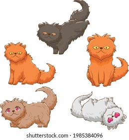 Animal vector illustration about cute cat. 