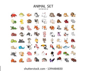 Animal Vector illustration Icon Set