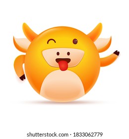 Animal vector illustration materials of animal cartoon in the year of the ox