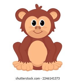 Animal vector illustration of monkey