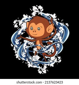 animal vector illustration for sukajan is mean japanese jacket design
