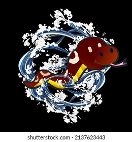 animal vector illustration for sukajan is mean japanese jacket design