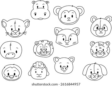 Animal Vector Line Art Illustration 