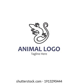 animal vector lizard salamander gecko crocodile and reptiles design logo