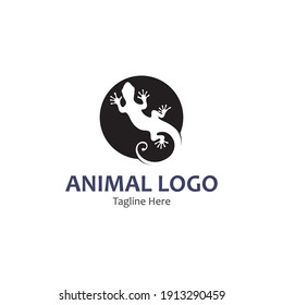 animal vector lizard salamander gecko crocodile and reptiles design logo