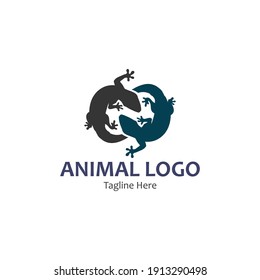 animal vector lizard salamander gecko crocodile and reptiles design logo