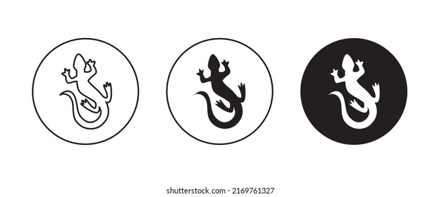 animal vector lizard salamander gecko crocodile and reptiles icon, sign, symbol, logo, illustration, editable stroke, flat design style isolated on white linear
